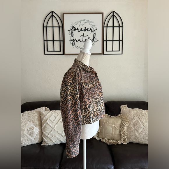 Vintage Jensen Smith Western Animal Print Jean Jacket 100% Cotton Size L Retro - Picture 5 of 14